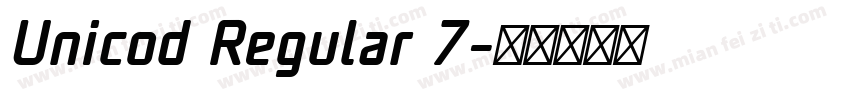 Unicod Regular 7字体转换